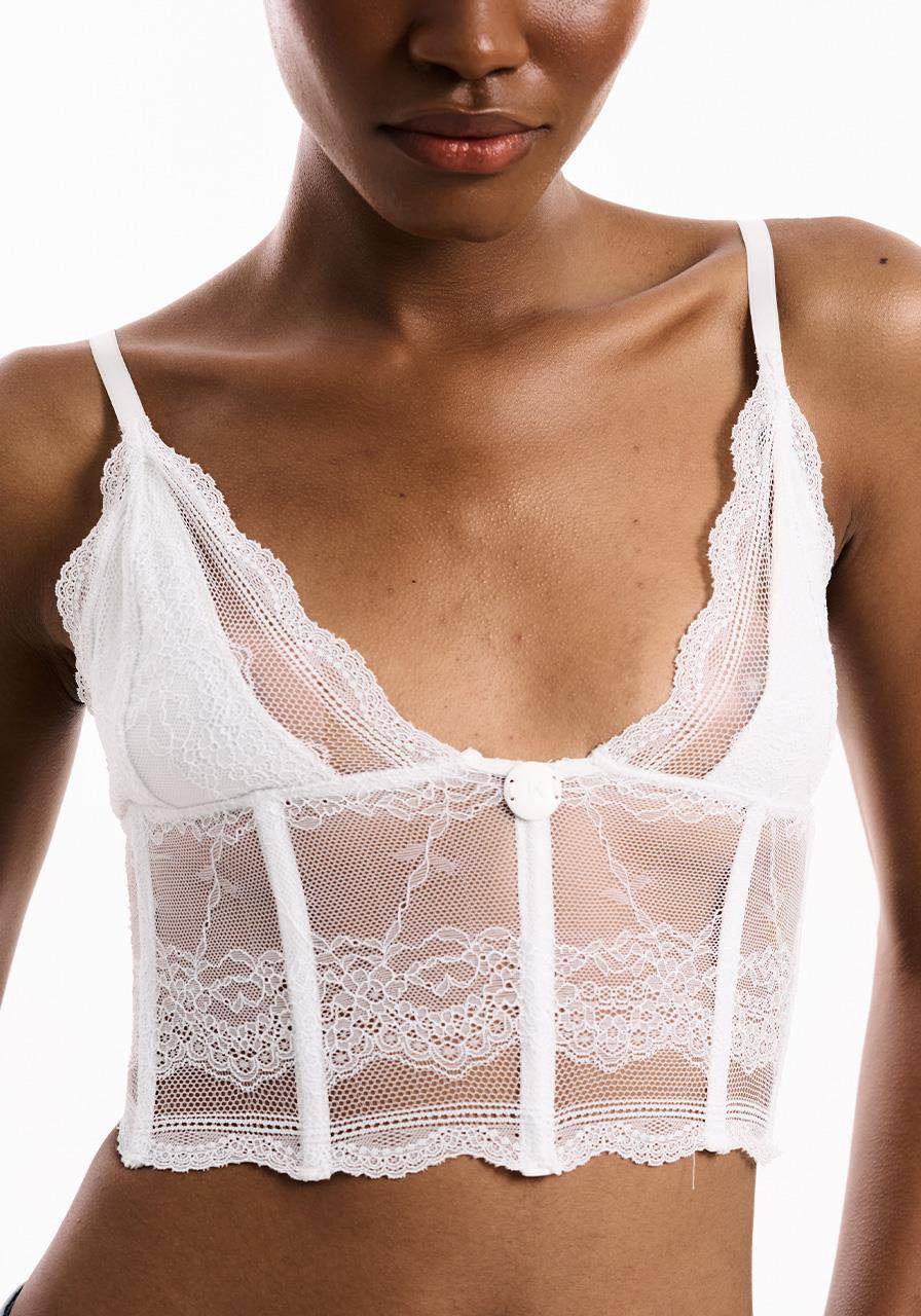 Top Corselet Renda - Off White TOP2086OFF