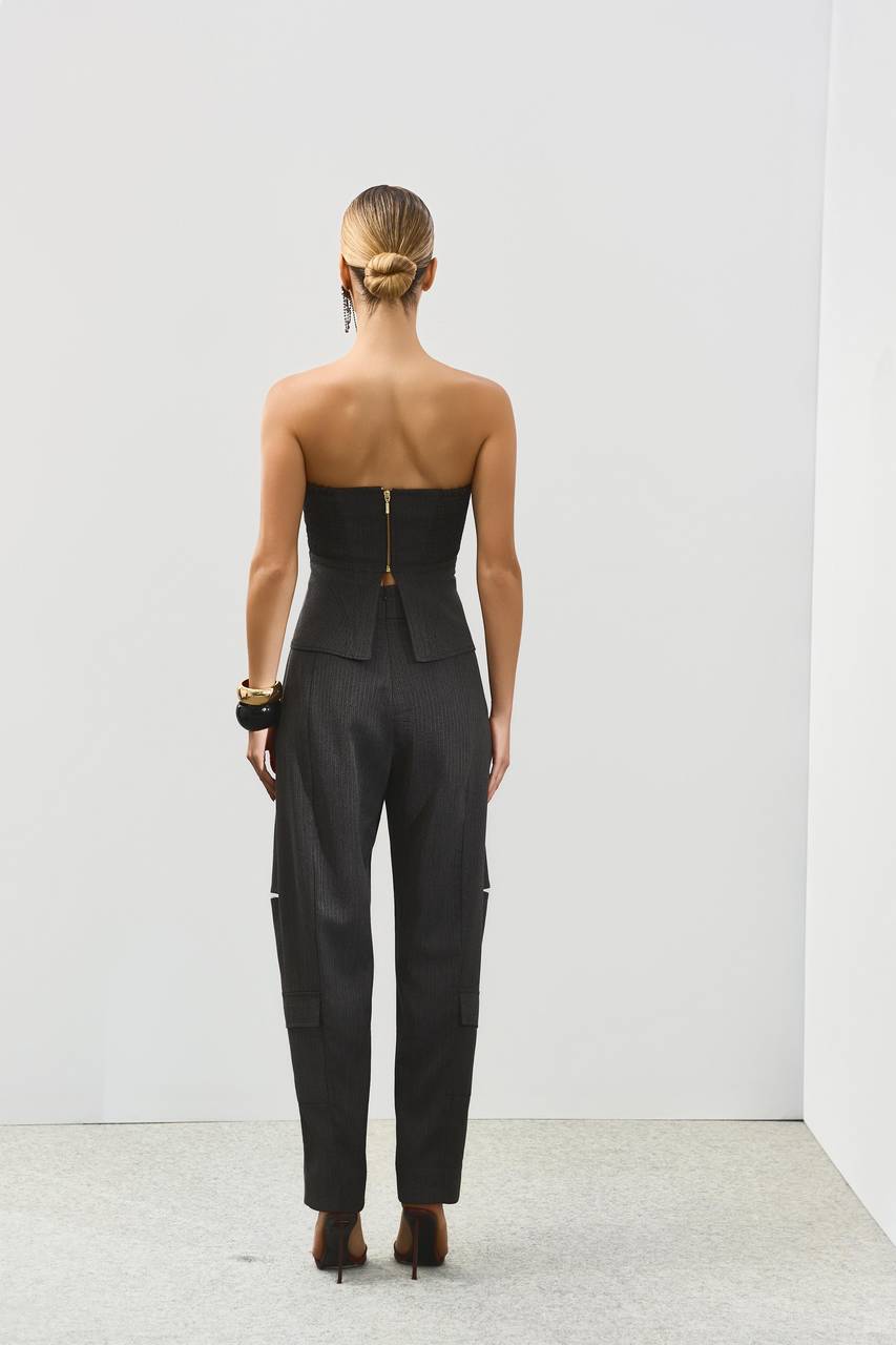 Calça Slouchy Cropped - Chumbo CAL0108CHU