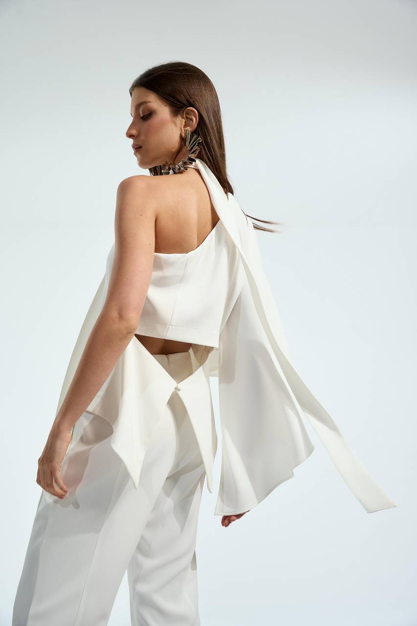 Blusa Ombro Só Jabour Tiras - Off White BLU0019OFF