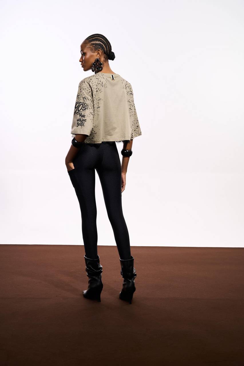 Blusa Algodão Com Renda Na Barra - Verde Militar BLU0141VDMT