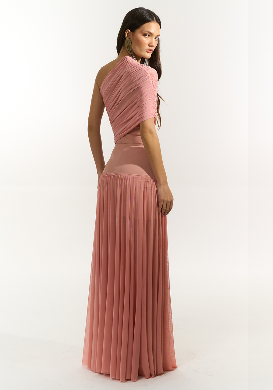 Saia Longa Tule - Rose SAI0058RS