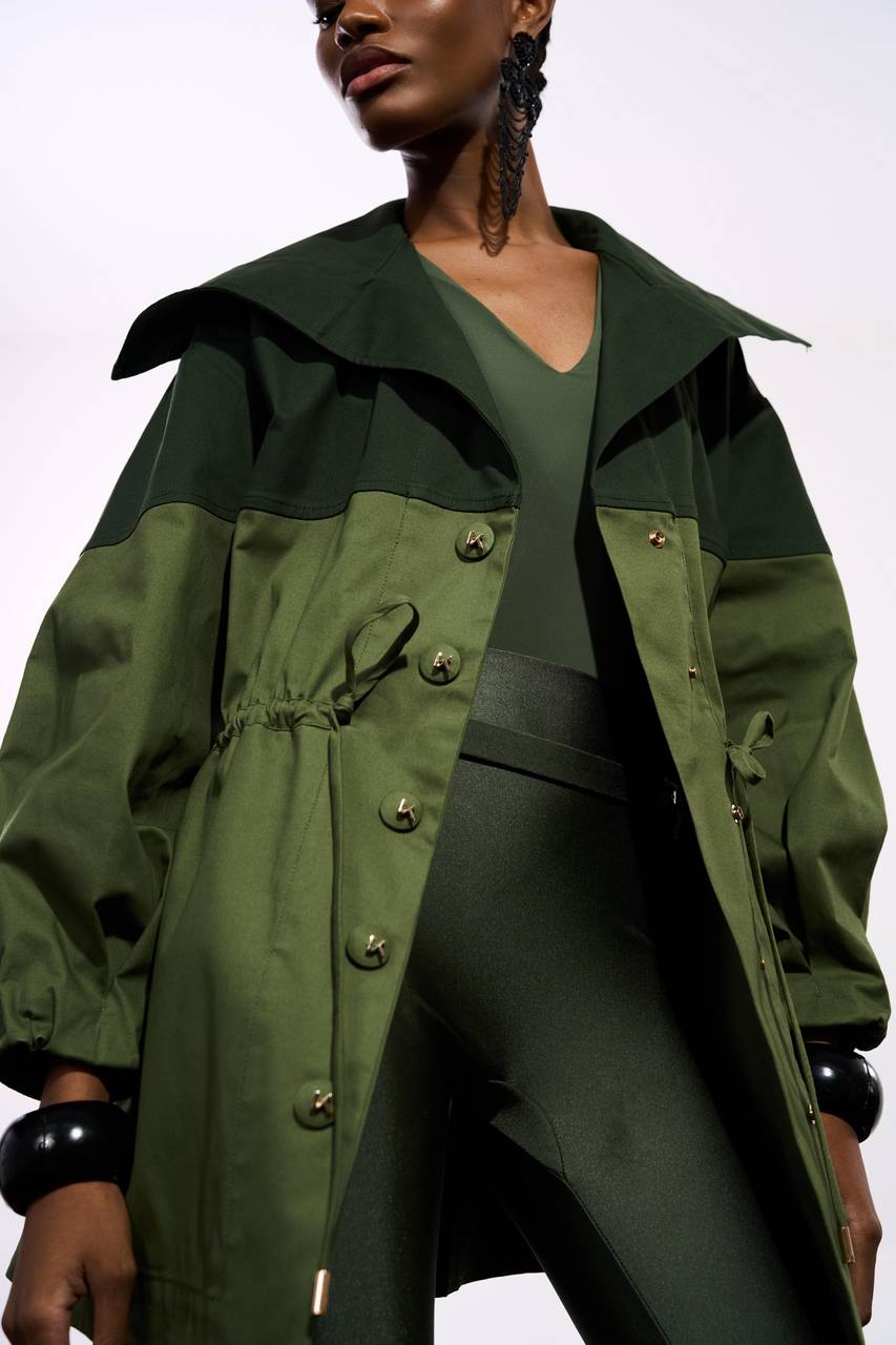 Maxi Parka Com Gola Over - Verde Militar PAK0008VDMT – Kohde