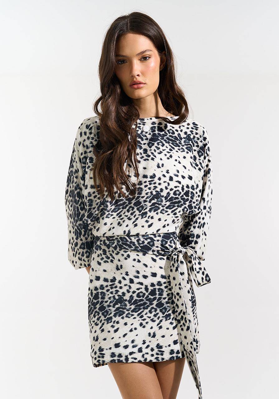 Vestido Estampado Com Tiras - White Tiger VES0130WH TG