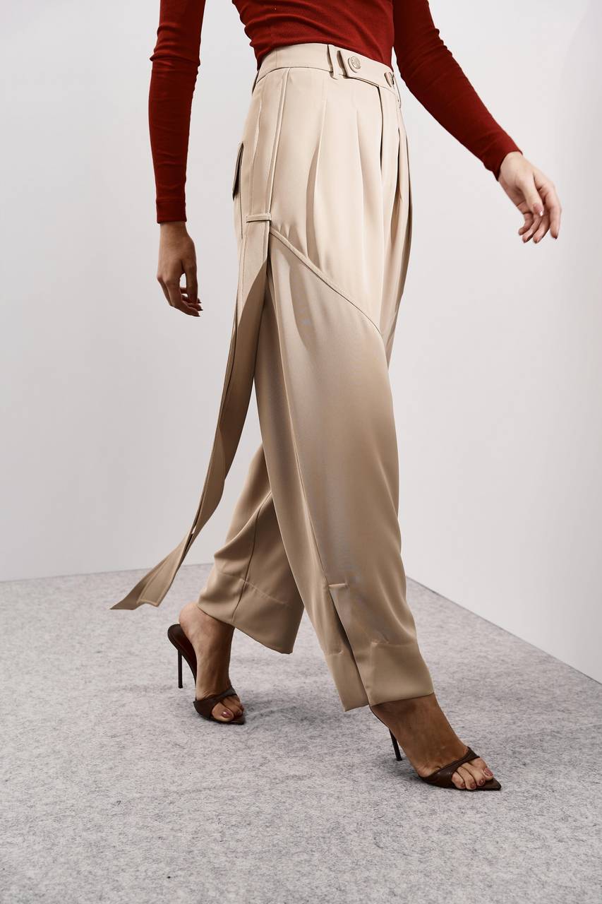 Calça Sloutch Com Tiras - Caqui CAL0109CAQ