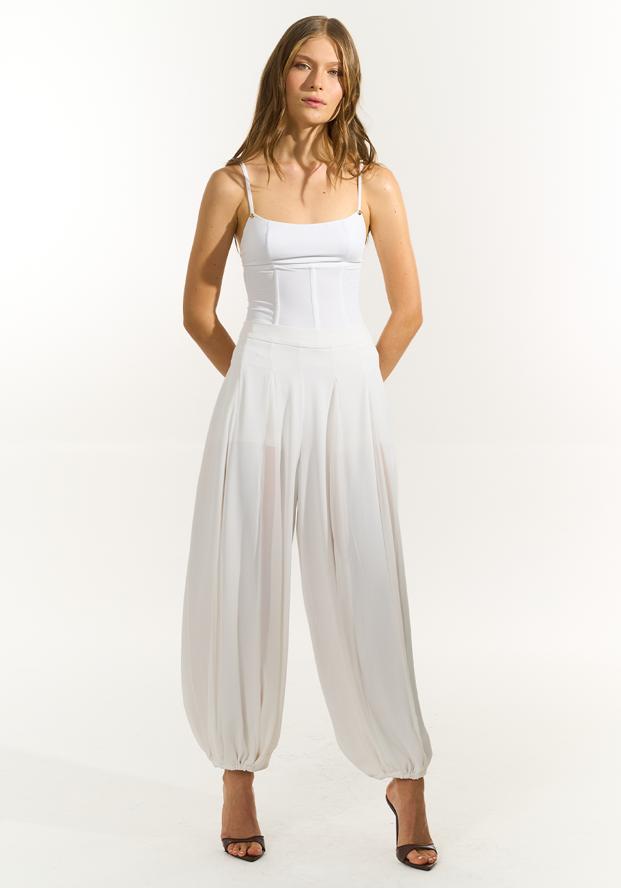 Calça Com Negas - Off White CAL0174OFF