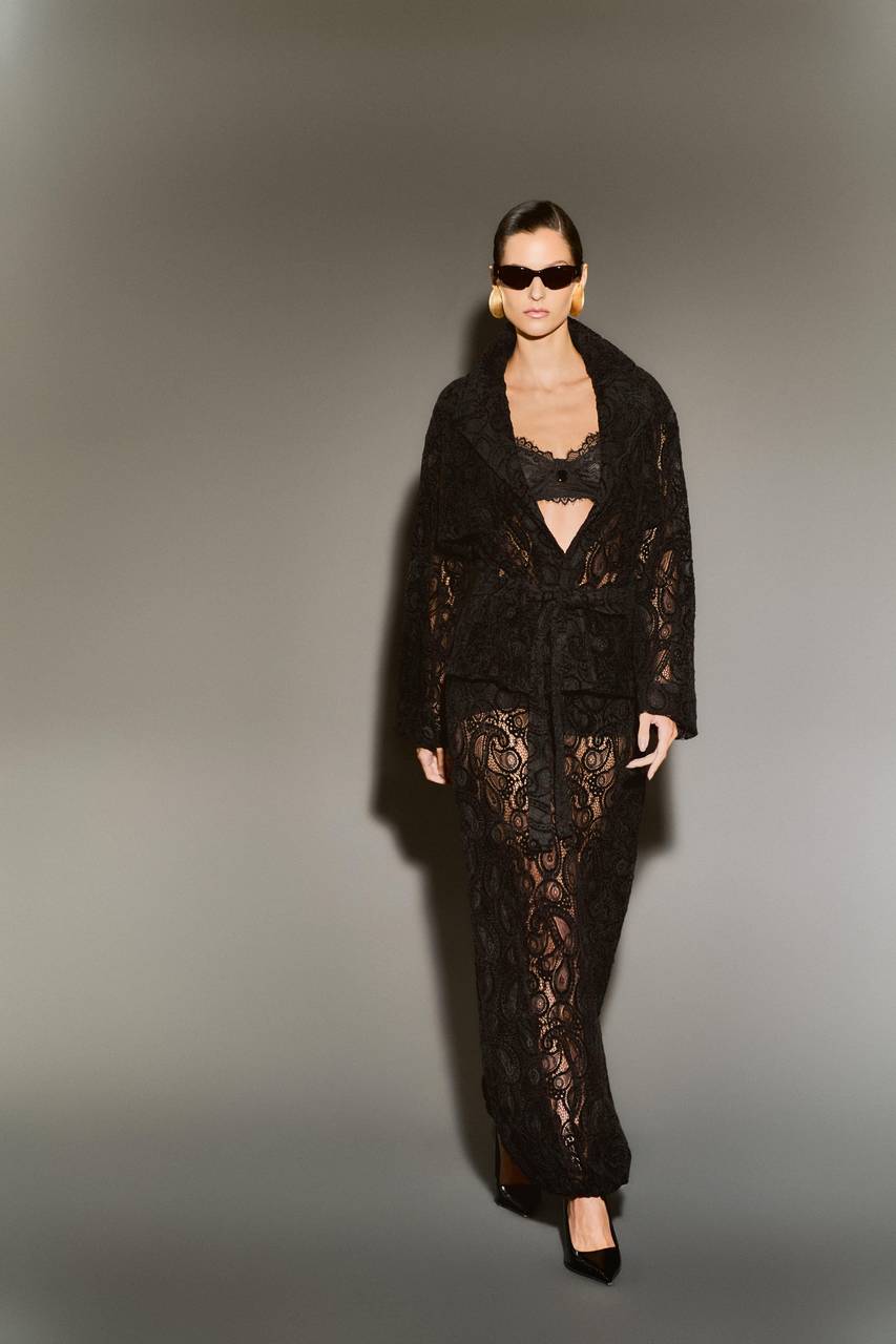 Calça Renda Aveludada - Preto CAL0096PTO