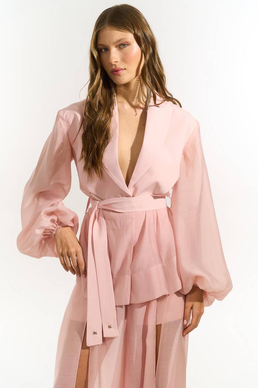 Blazer Faixa C/ Recorte - Rose BLZ0040RS