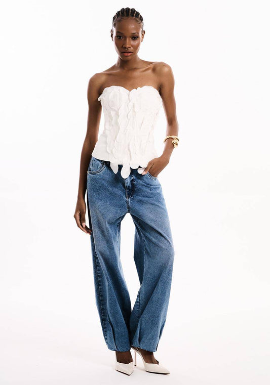 Calça Jeans Pences Barra - Jeans CAL2180JEA