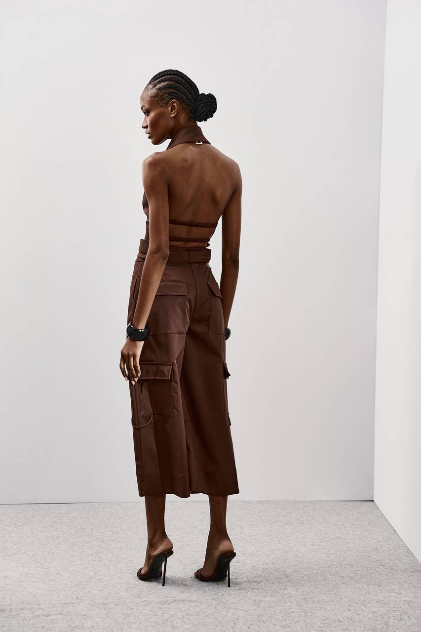 Calça Pantacourt Cargo - Marrom CAL0098MRO