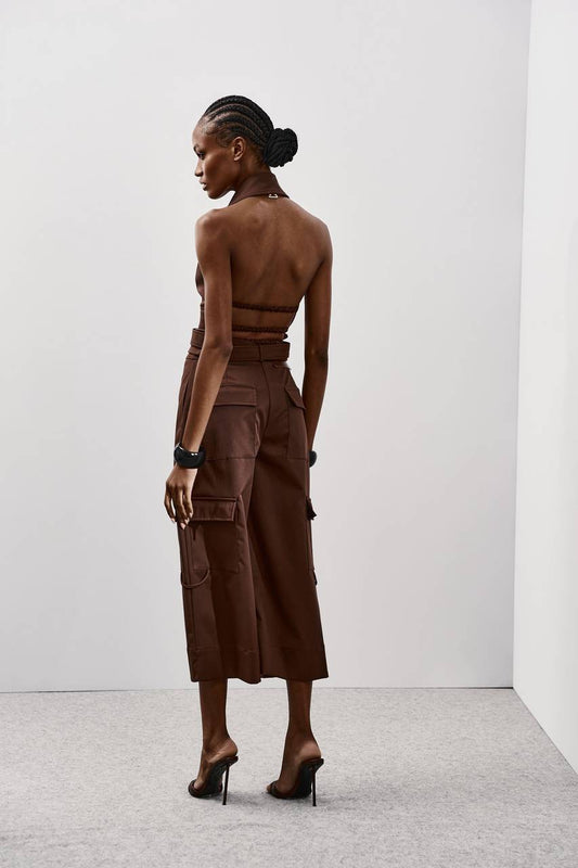 Calça Pantacourt Cargo - Marrom CAL0098MRO