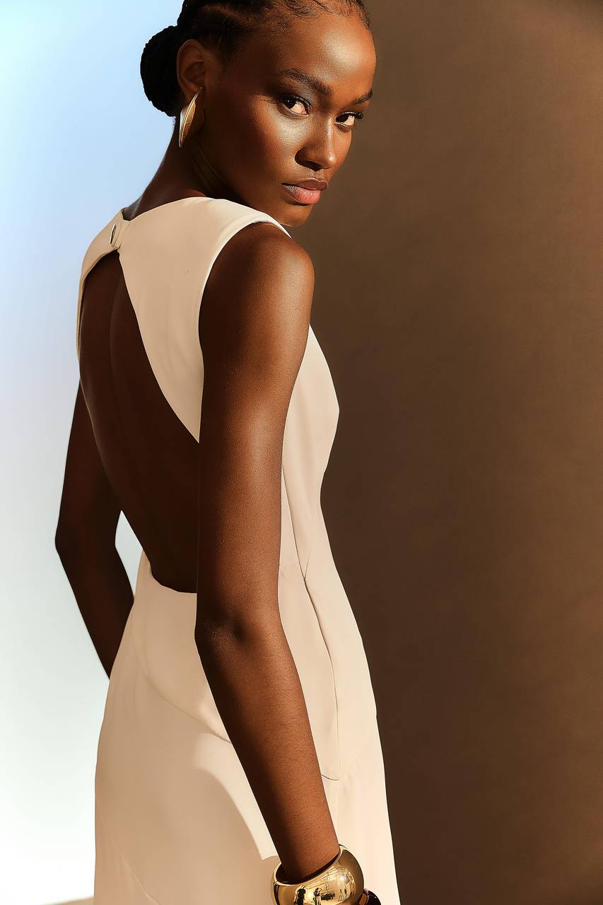 Vestido Camadas Recortes - Off White VES0030OFF