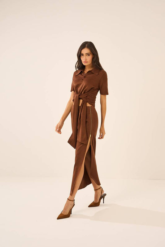 Conjunto Tricot - Marrom CJT0024MRO