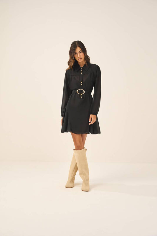 Vestido Mini Boho - Preto VES0002PTO