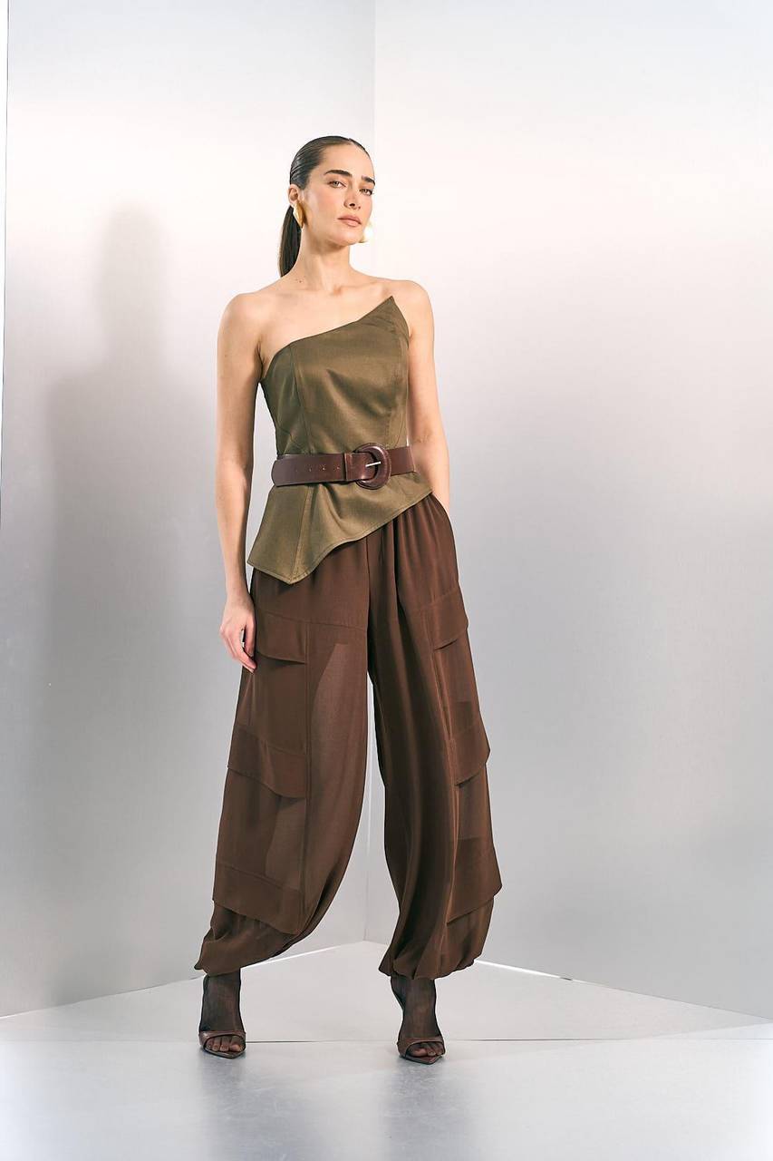 Calça Maxi Utilitária - Marrom CAL2058MRO