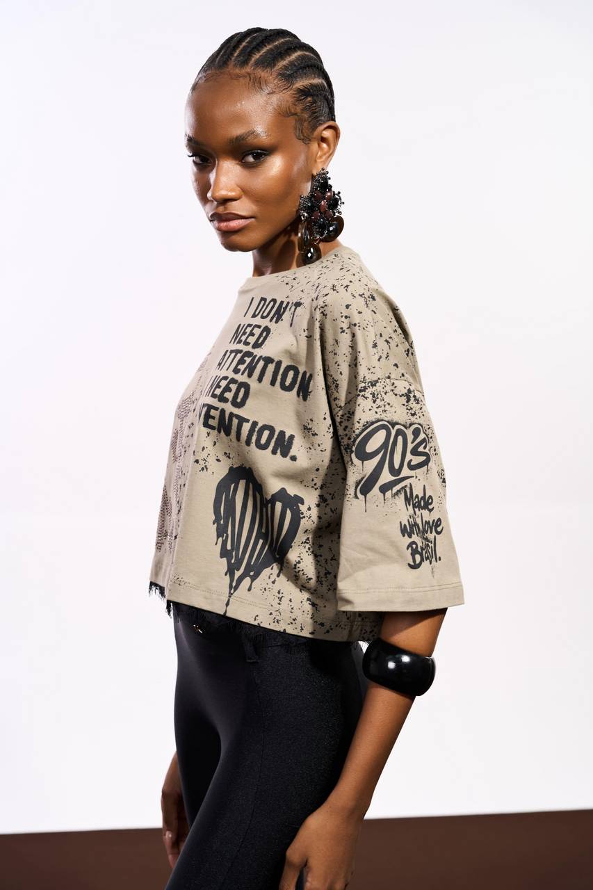 Blusa Algodão Com Renda Na Barra - Verde Militar BLU0141VDMT