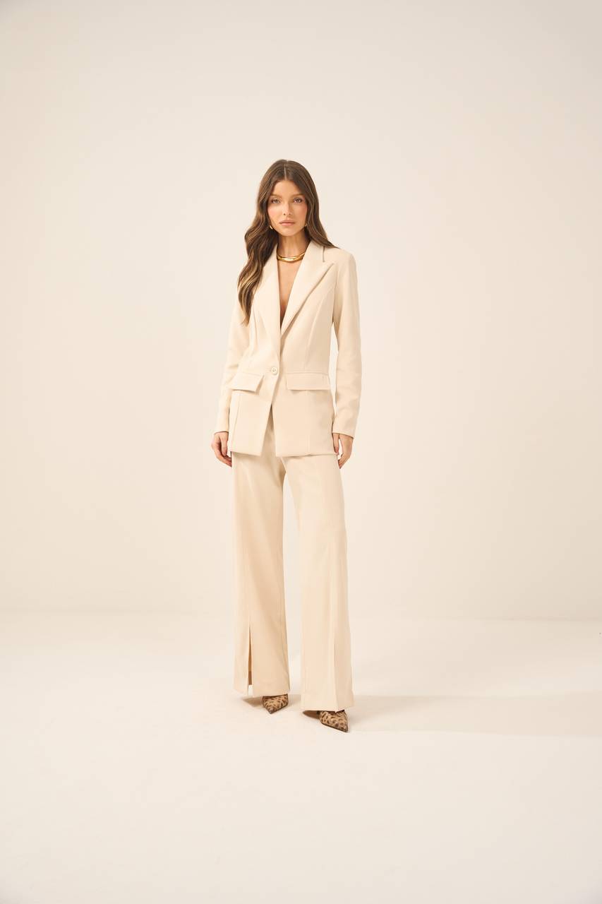 Calça Alfaiataria Fenda - Vanila CAL0008VAN