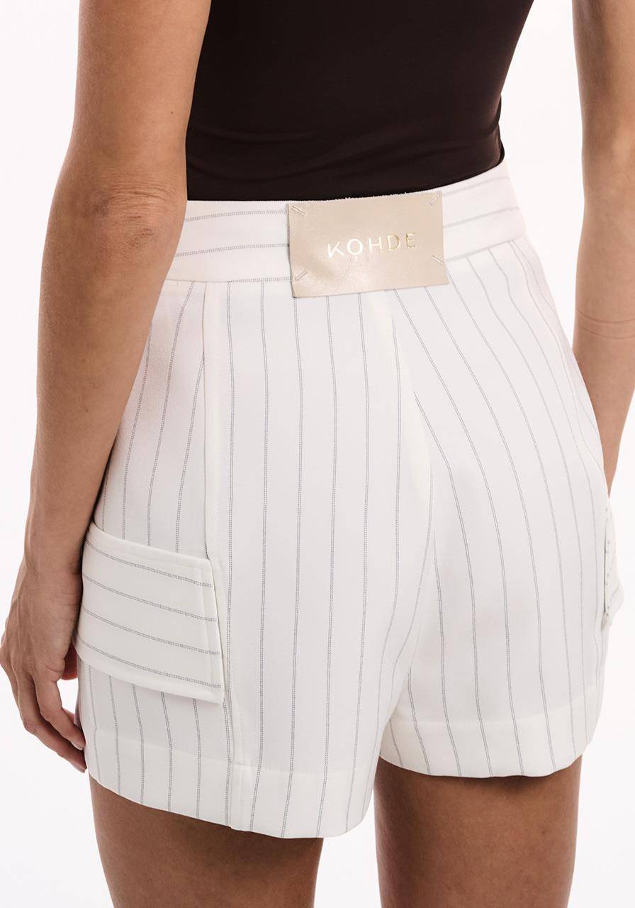 Short Cargo Risca De Giz - Off White SHO2019OFF