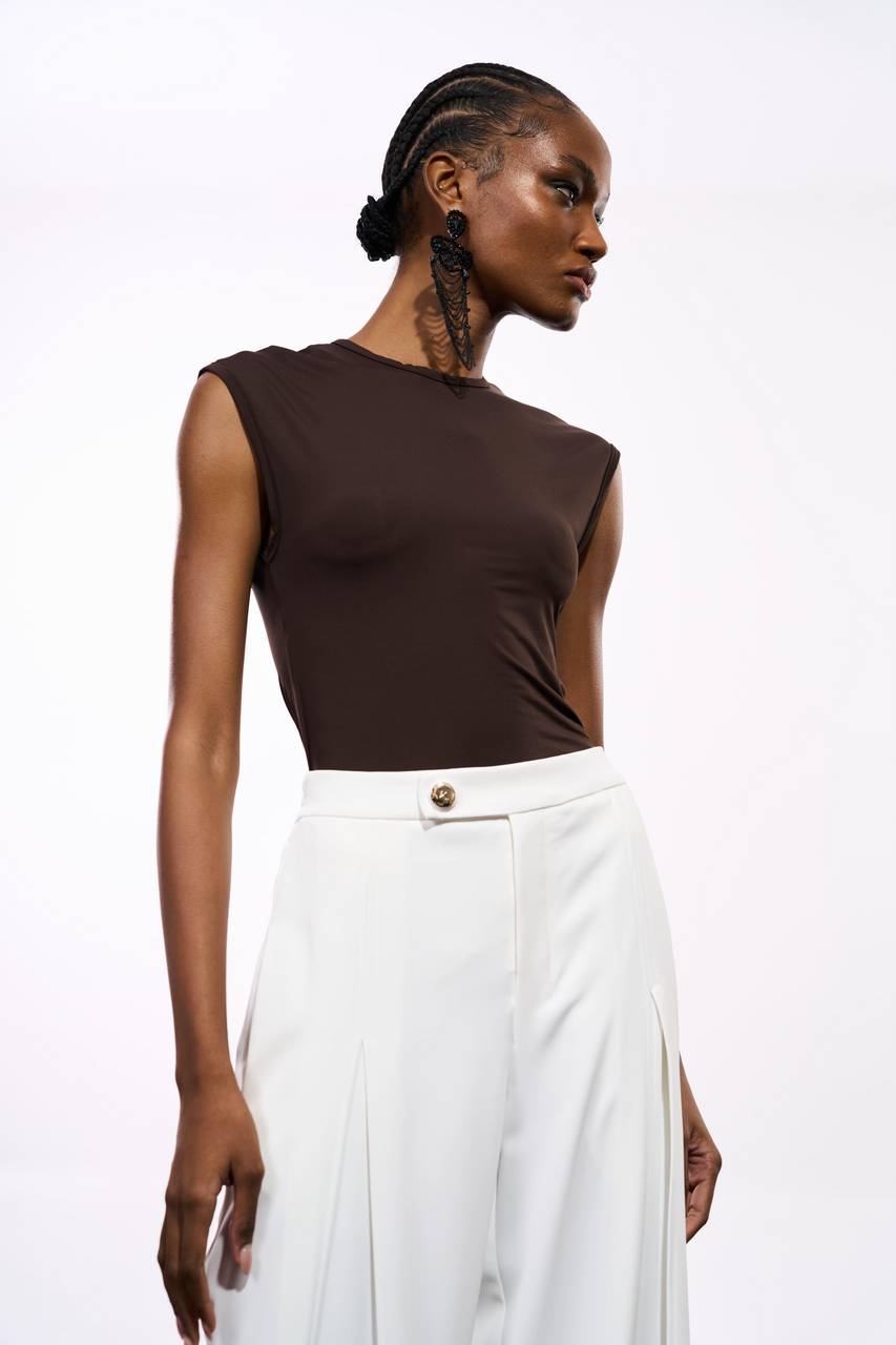 Blusa Básica De Malha - Marrom BLU0116MRO