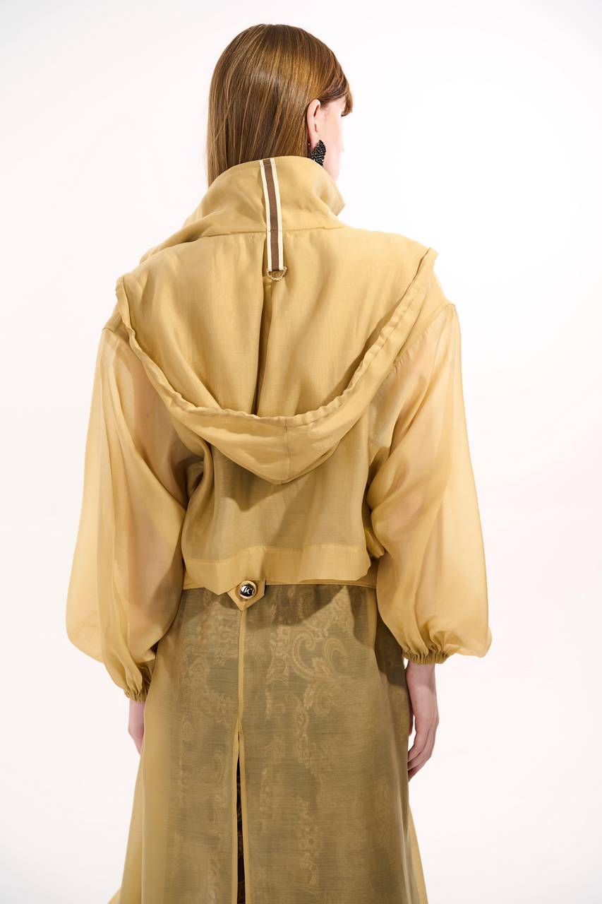 Casaco Trench Coat C/ Capuz Leve Transparência - Banoffe CAS0017- BANOFFE