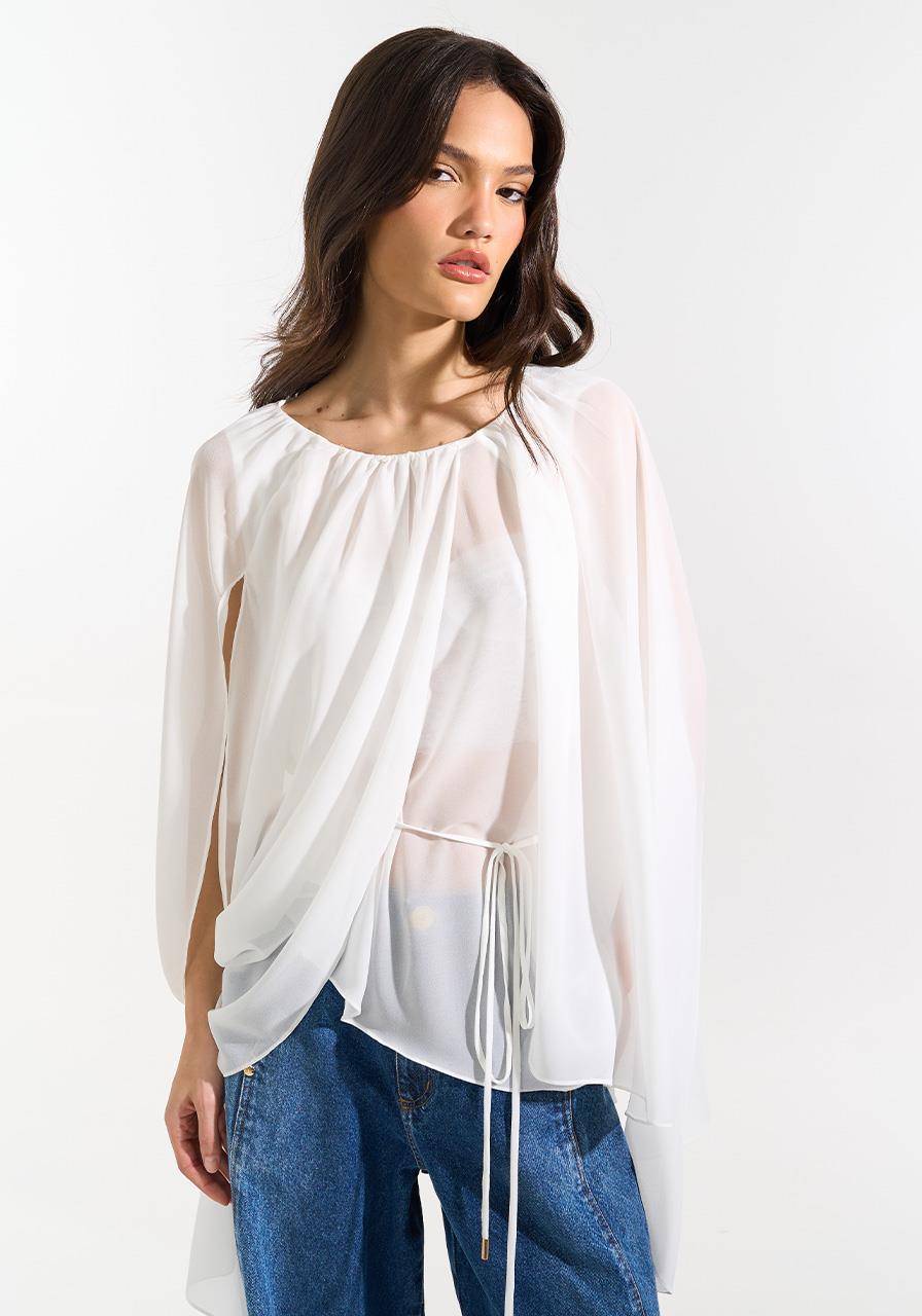 Blusa Manga Ampla - Off White BLU0147OFF