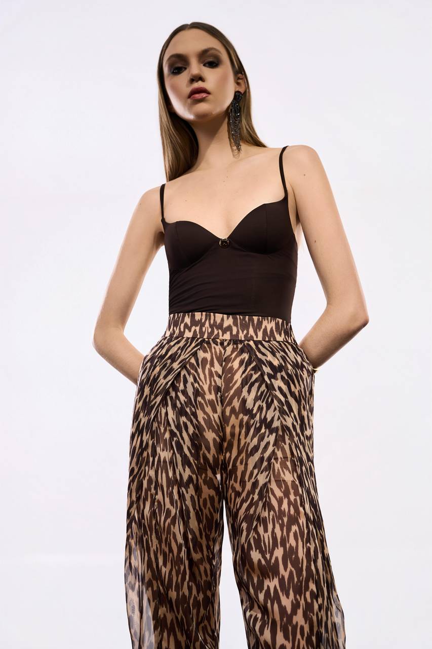 Calça Slouchy Animal Print - Animal Print Choco CAL0161ANPRCH
