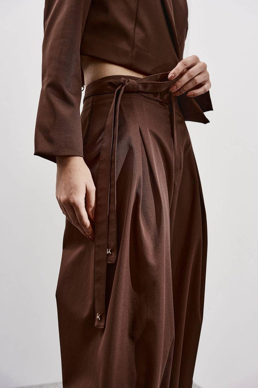 Calça Slouchy Alfaiataria - Marrom CAL0151MRO