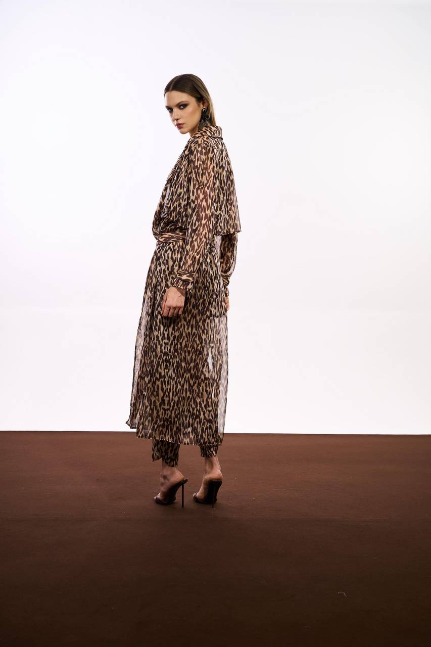 Casaco Trench Coat Animal Print - Animal Print Choco CAS0016ANPRCH