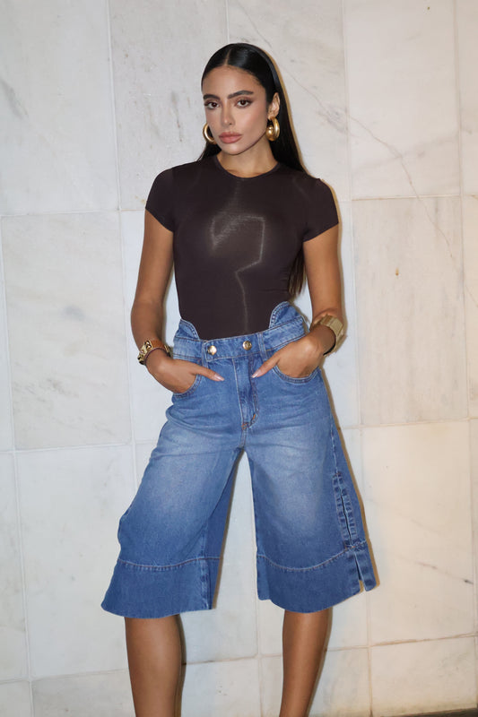 Bermuda Jeans Fenda Lateral - Jeans BER0017JEA